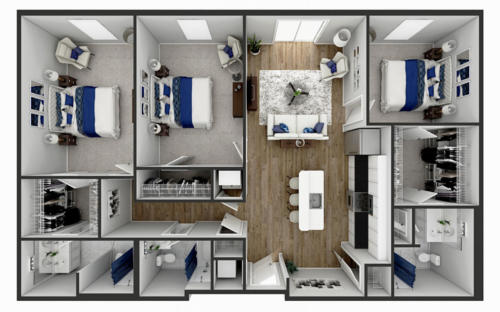 3 Bedroom 1435 Sq.Ft.